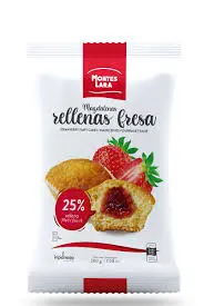 MONTES LARA MAGDALENAS CELLENAS FRESA 25% 200G