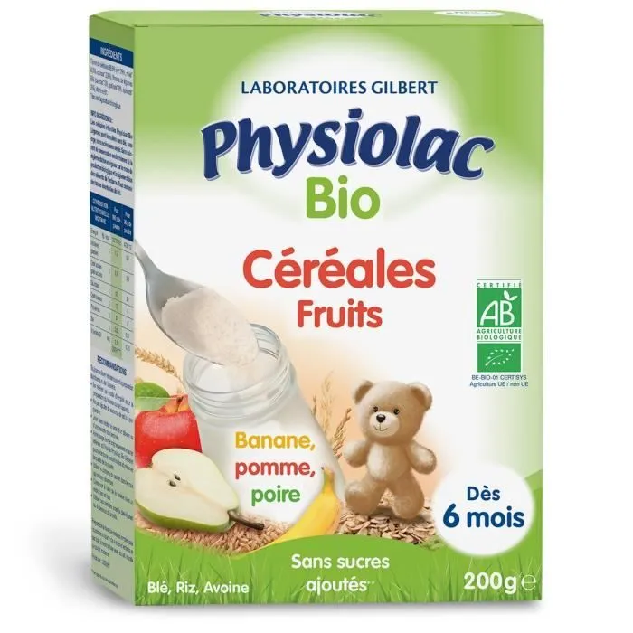 PHYSIOLAC LAIT ET FRUITS 200G