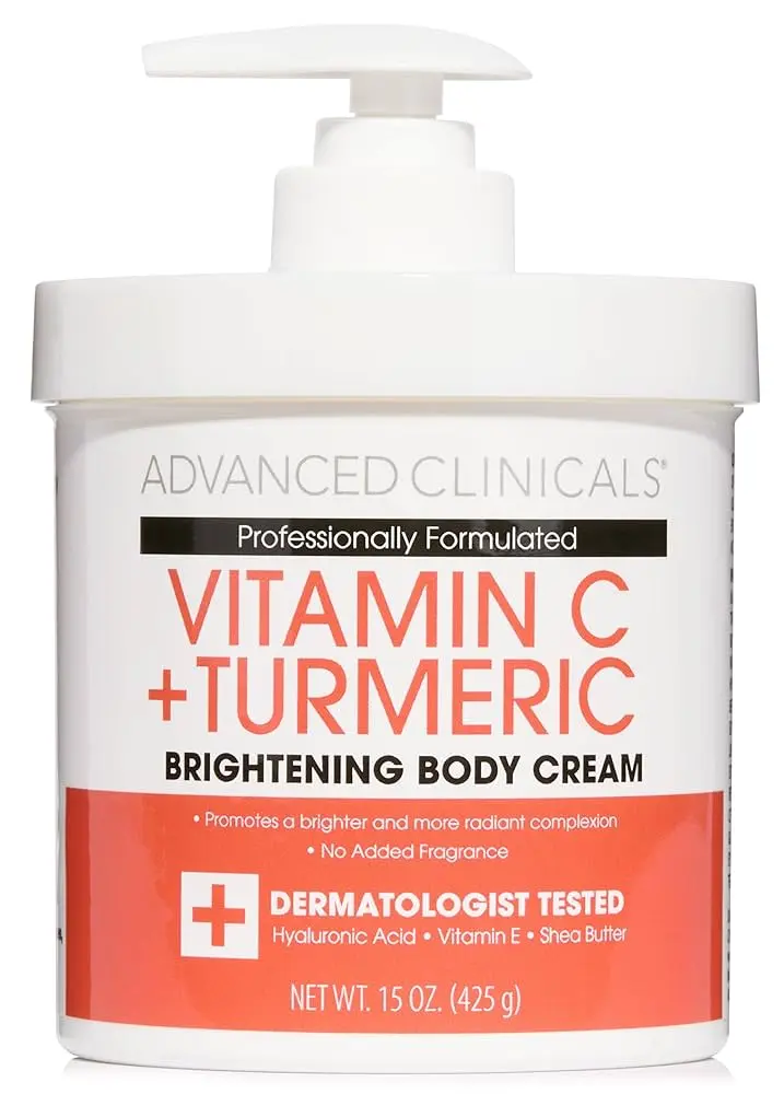 ADVANCED CLINICALS VITAMIN C + TURMERIC BRIGHTENING BODY CREAM 424G
