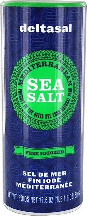 DELTASAL SEA SALT SEL DE MER FIN IODE MEDITERRANEE 500G