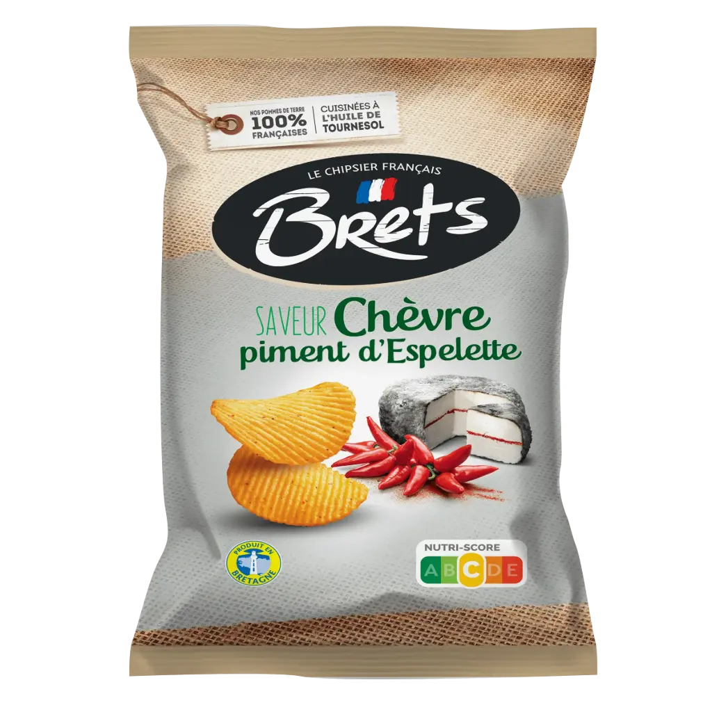 LE CHIPSIER FRANCAIS BRETS SAVEUR CHEVRE PIMENT D'ESPELETTE 125G
