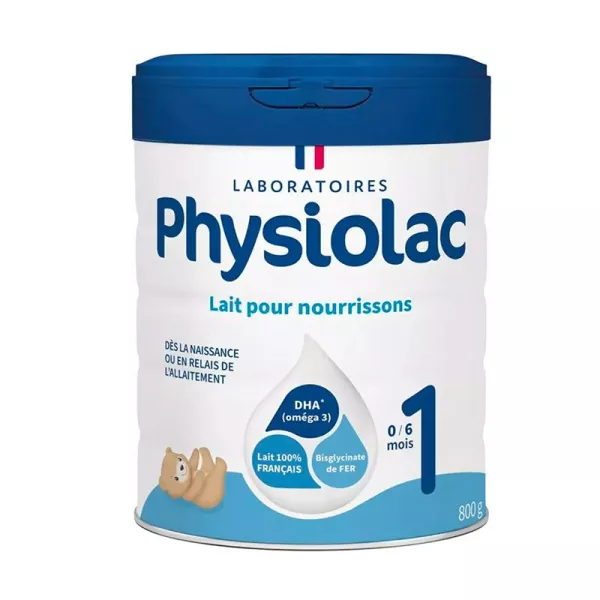 PHYSIOLAC 1 LAIT POUR NOURRISSONS 0 A 6 MOIS 800G