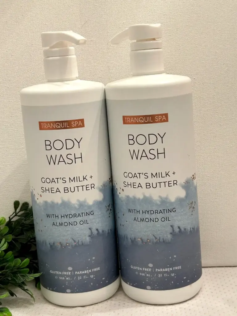 TRANQUIL SPA BODY WASH GOAT'S MILK +SHEA BUTTER BLEND ALMOND OIL 946ML