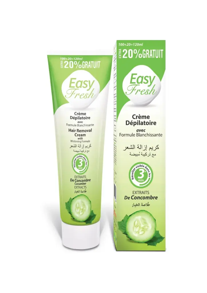 EASY FRESH CREME DEPILATOIRE EXTRAITS DE CONCOMBRE 3MIN 120ML