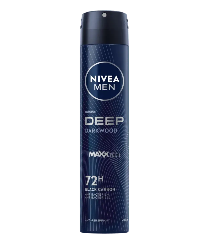 NIVEA MEN DEEP DARKWOOD MAX TECH 72H BLACK CARBON ANTI-TRANSPIRANT 200ML