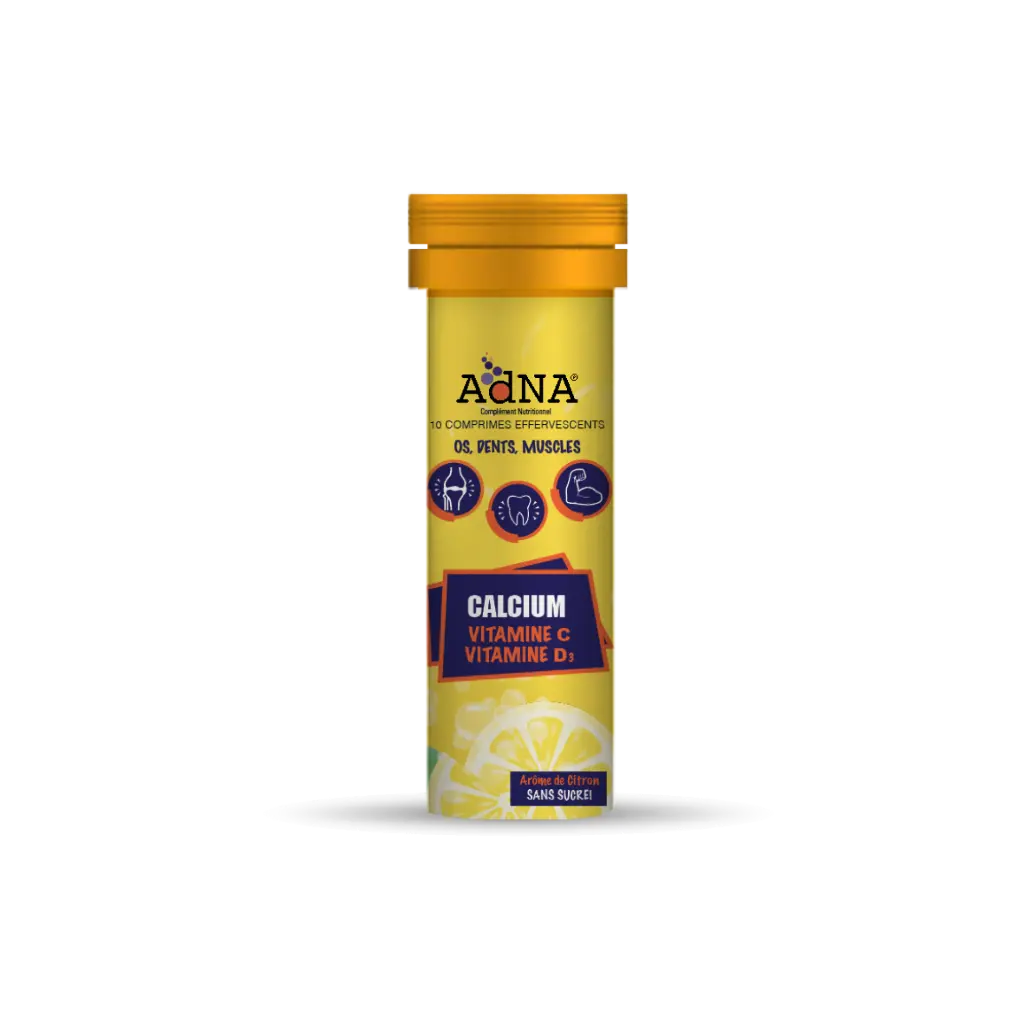 ADNA CALCIUM VITAMIN C VITAMIN D SANS SUCRE 