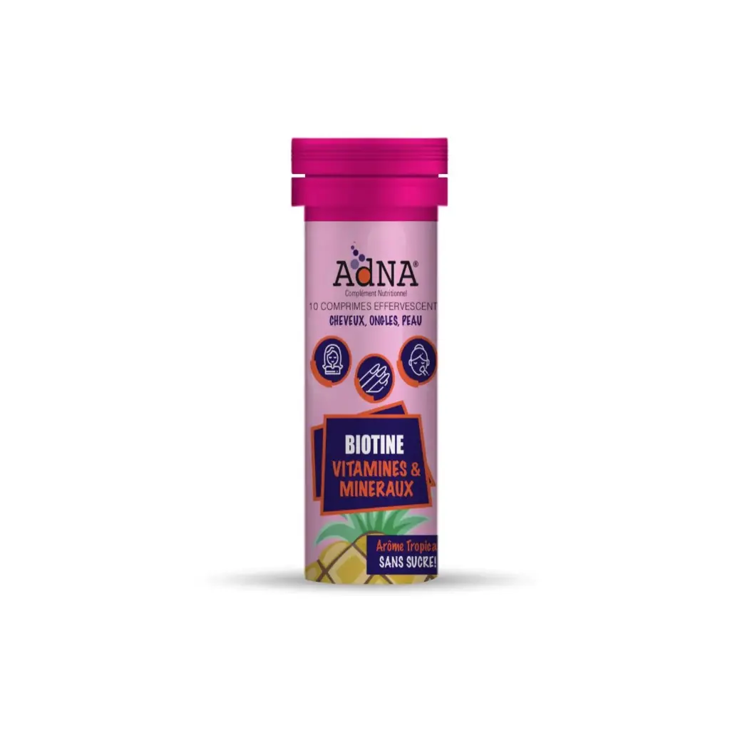 ADNA BIOTIN VITAMIN ET MINERALS SANS SUCRE 