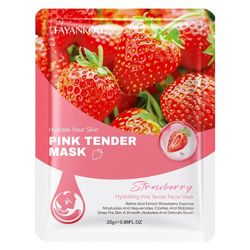 FAYANKOU PINK TENDER MASK STRAWBERRY FACIAL MASK 25G