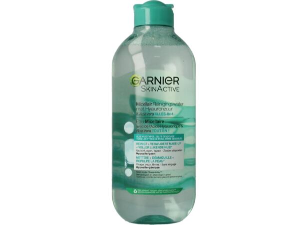 GARNIER SKINACTIVE EAU MICELLAIRE AVEC DE L'ACIDE HYALURONIQUE ET ALOE VERA 400ML