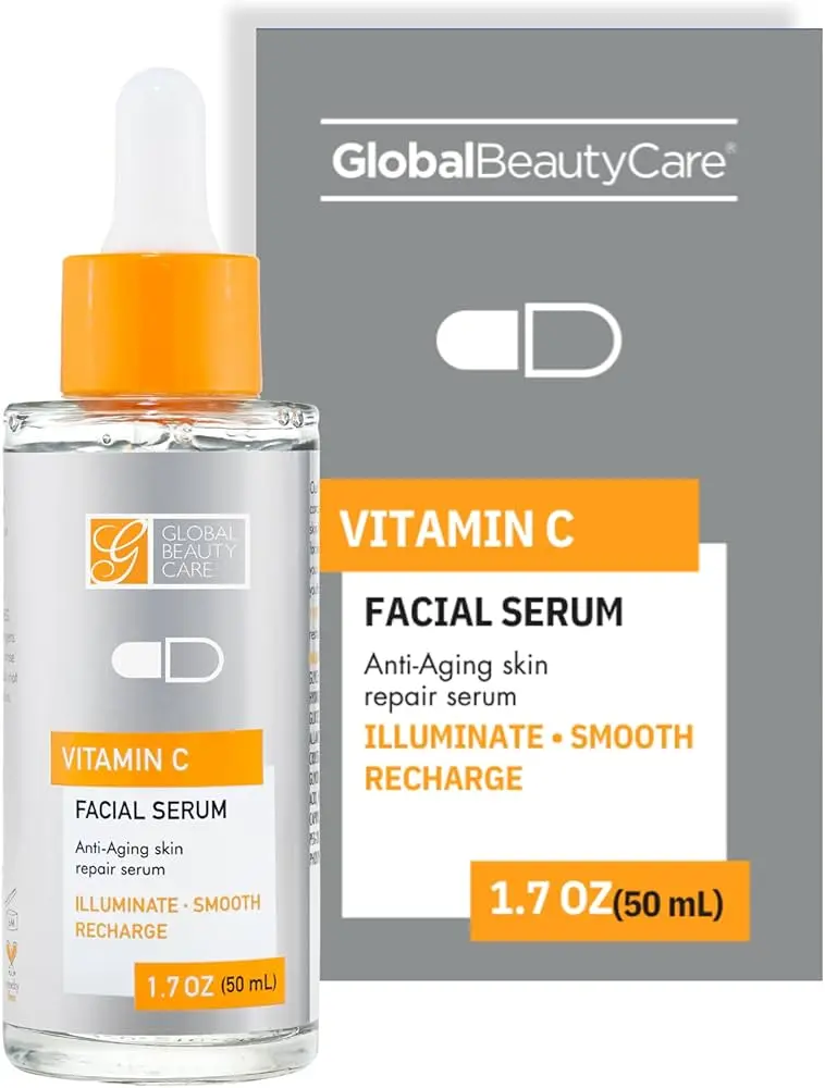 GLOBAL BEAUTY CARE VITAMIN C FACIAL SERUM ILLUMINATE+SMOOTH RECHARGE 50ML
