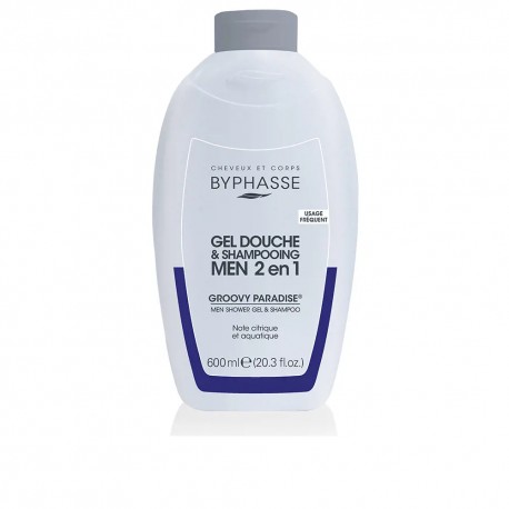 BYPHASSE GEL DOUCHE ET SHAMPOOING MEN 2EN1 GROOVY PARADISE 600ML