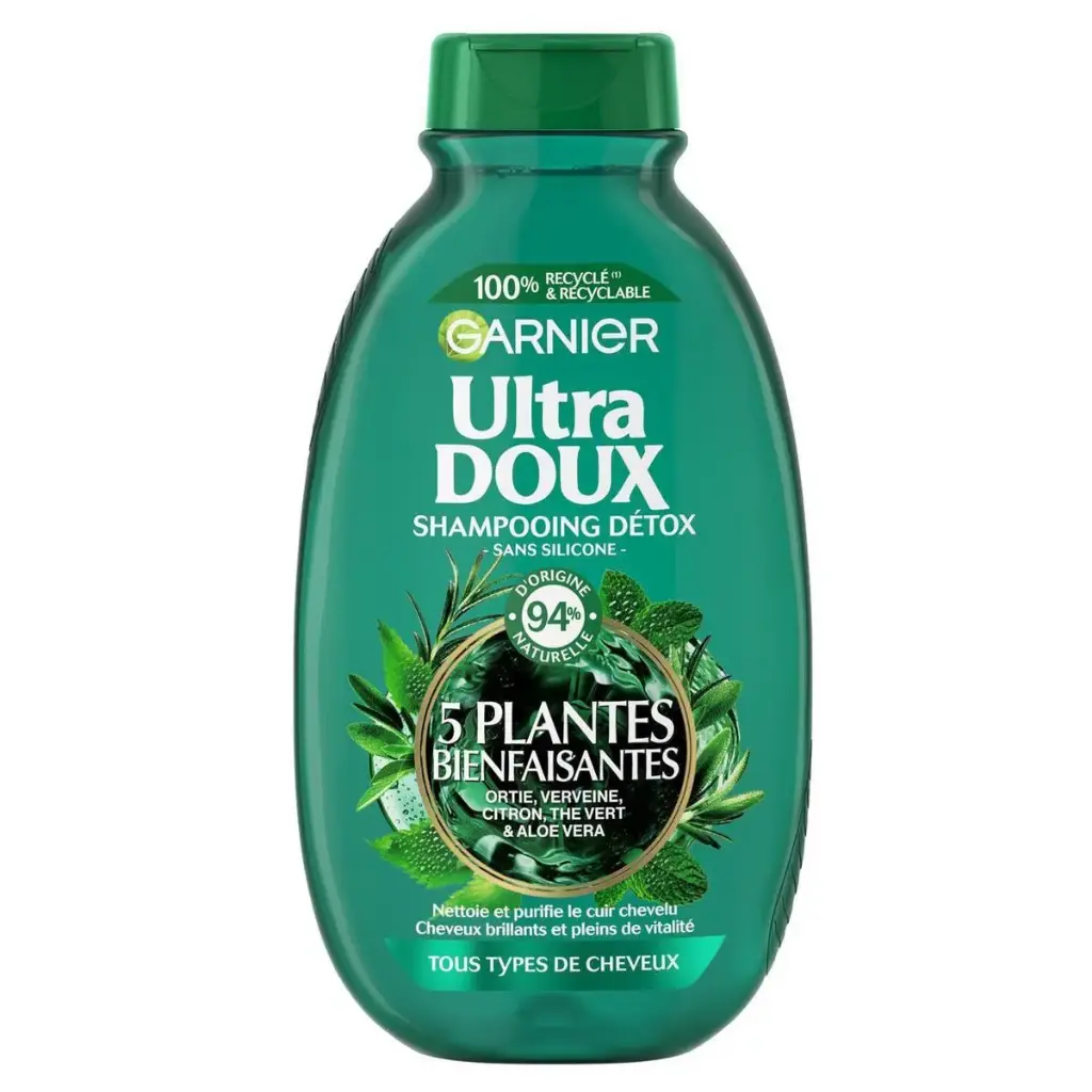 GARNIER ULTRA DOUX SHAMPOOING DETOX 5 PLANTES BIENFAISANTES 250ML