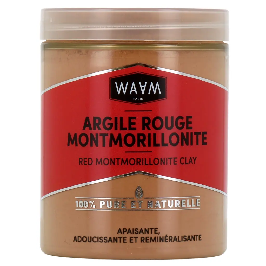 WAAW ARGILE ROUGE MONTMORILLONITE 100% PURE ET NATURELLE 250G