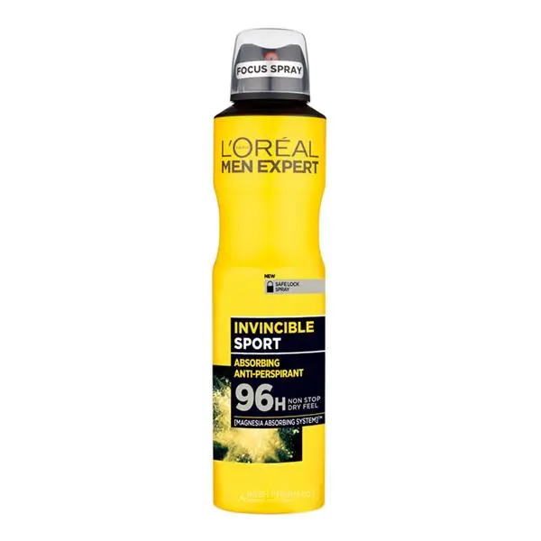 L'OREAL MEN EXPERT INVINCIBLE SPORT ABSORBING ANTI-PERSPIRANT 96H NON STOP DRY FEEL 250ML