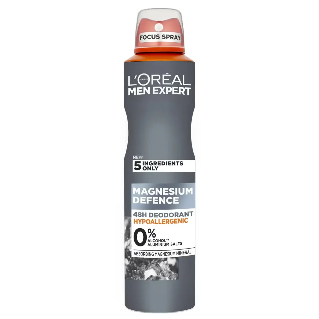 L'OREAL MEN EXPERT MAGNESIUM DEFENCE 48H DEODORANT HYPOALLERGENIC 250ML