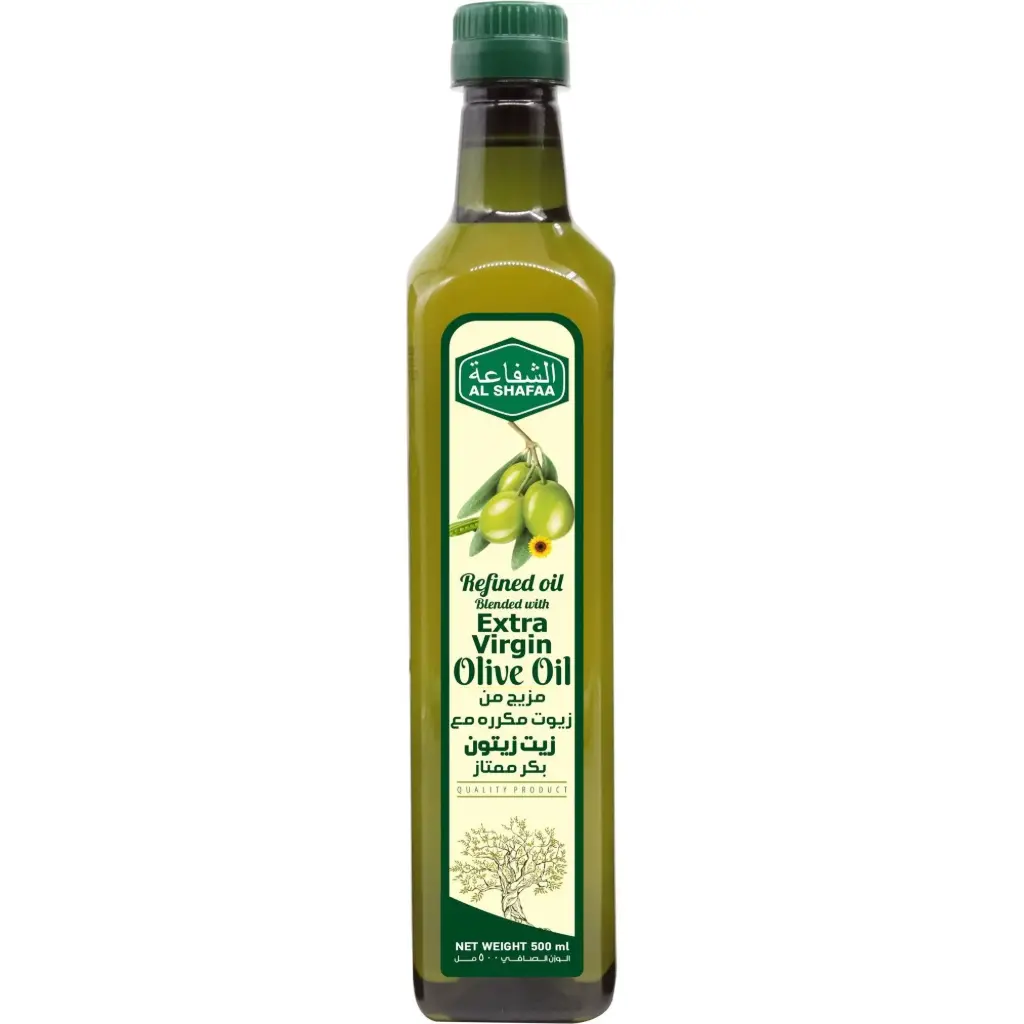 AL SHAFAA REFINED OIL EXTRA VIRGIN OLIVE OIL 500ML PLASTIQUE