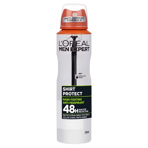 L'OREAL MEN EXPERT SHIRT PROTECT MARK FIGHTING ANTI-PERSPIRANT 48H NON STOP PROTECTION 250ML