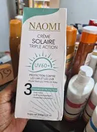 NAOMI CREME SOLAIRE TRIPPLE ACTION UV60+ 200G