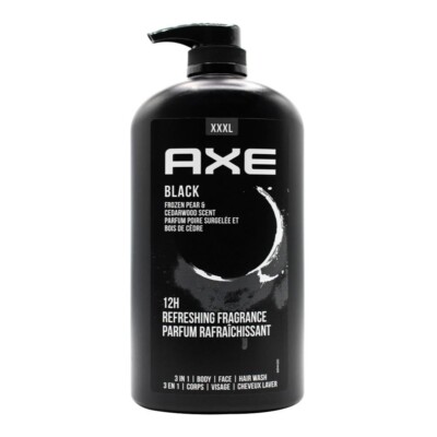 AXE BLACK POIRE SURGELEE ET BOIS DE CEDRE PARFUM RAFRAICHISSANT BODY WASH 1L