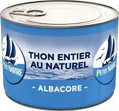 PETIT NAVIRE THON ENTIER AU NATUREL 400G