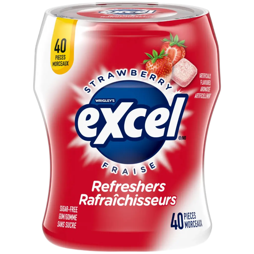 EXCEL HAPPY CHEWING GUM FRAISE 5 STICKS