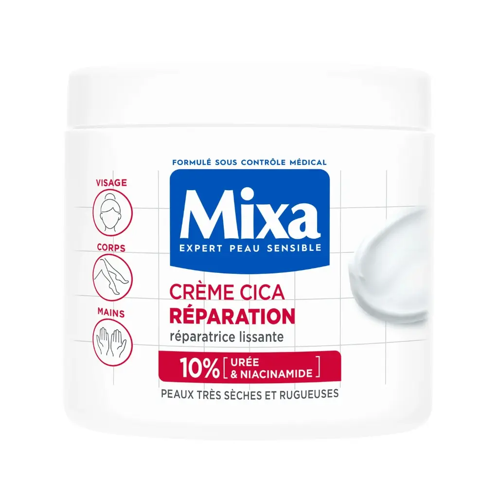 MIXA EXPERT PEAU SENSIBLE CREME CICA REPARATION 10% UREE & ACIDE AMINE 400ML