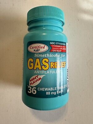 GAS RELIEF ANTIFLATULENT 36 CHEWABLE TABLETS 80MG