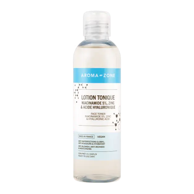 AROMA ZONE LOTION TONIQUE NIACINAMIDE 5% ZINC ET ACIDE HYALURONIQUE 200ML