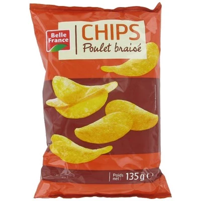 BELLE FRANCE CHIPS SAVEUR POULET BRAISE 135G