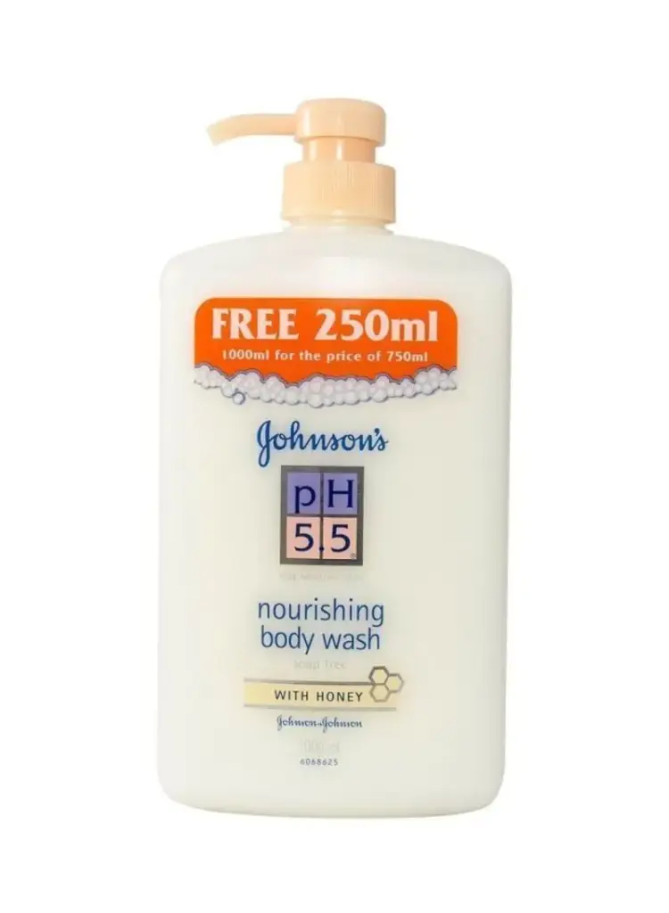 FREE 250ML JOHNSON'S PH 5.5 NOURISHING BODY WASH WITH HONEY 1000ML