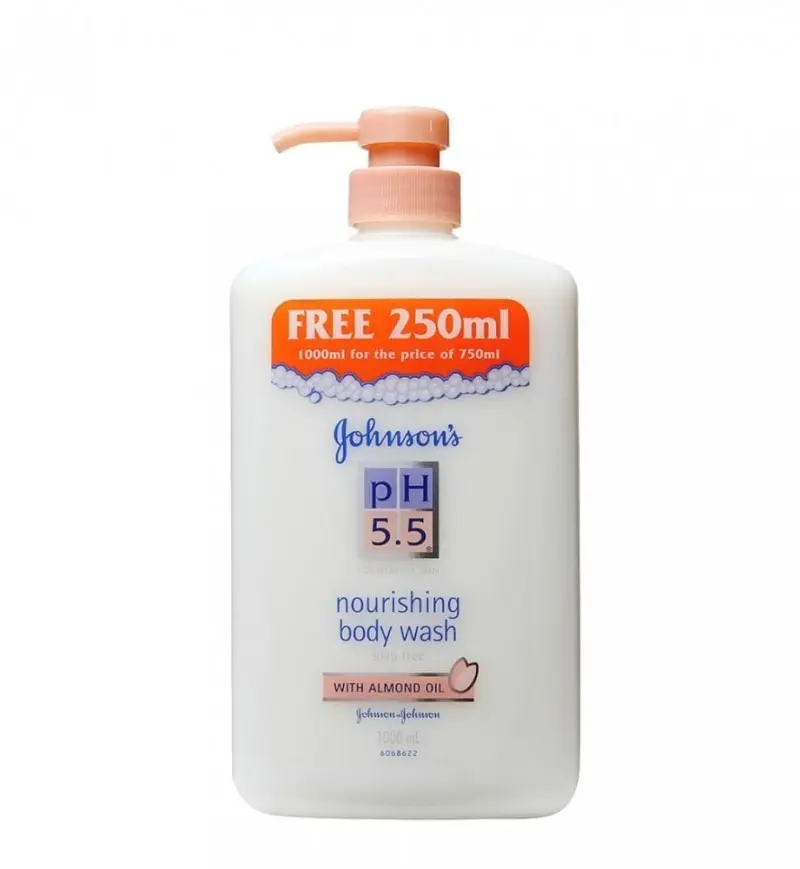 FREE 250ML JOHNSON'S PH 5.5 BODY WASH WIYH ALMOND OIL 1L