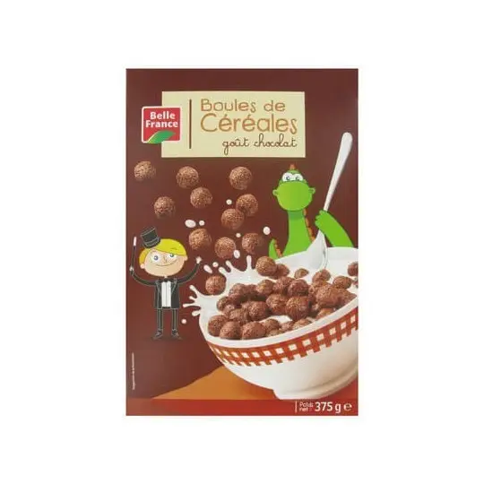 BELLE FRANCE BOULES DE CEREALES CHOCOLAT 375G
