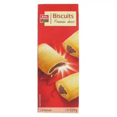 BISCUITS FOURRES CHOCO 225G