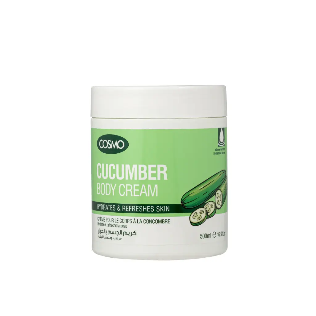 COSMO CUCUMBER BODY CREAM HYDRATES ET REFRESHES SKIN 500ML