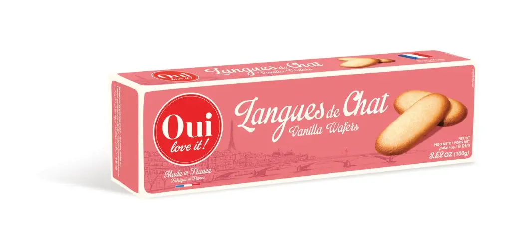 OUI LANGUES DE CHAT VANILLE WAFERS 100G