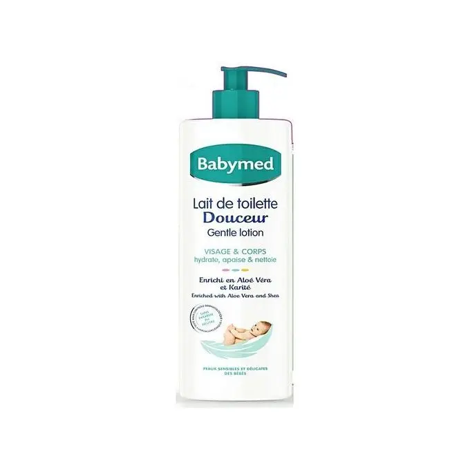 BABYMED LAIT DE TOILETTE DOUCEUR GENTLE LOTION ENRICHI EN ALOE VERA ET KARITE 800ML
