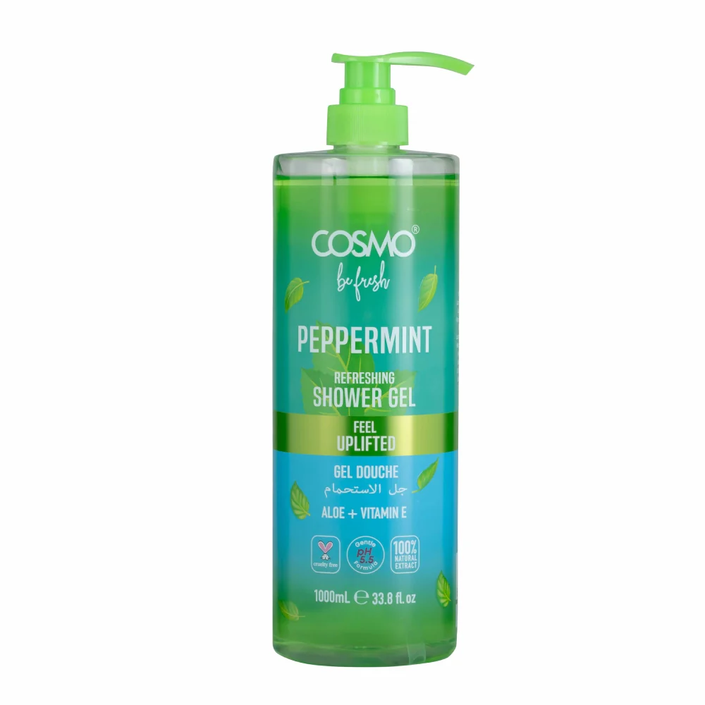 COSMO PEPPERMINT SHOWER GEL ALOE+VITAMINE E 1L
