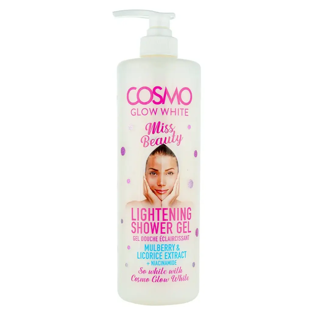 COSMO GLOW WHITE MISS BEAUTY LIGHTENING SHOWER GEL MULBERRY EY LICORICE EXTRACT 1L