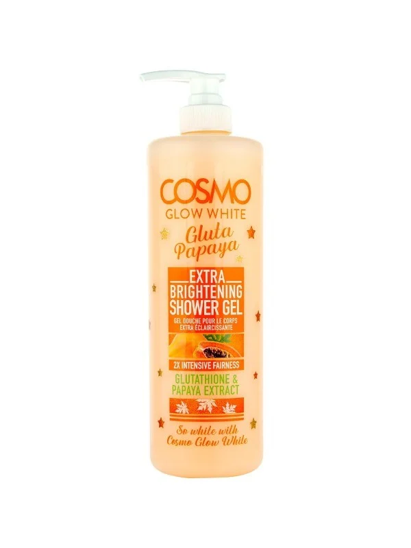 COSMO GLOW WHITE GLUTA PAPAYA EXTRA BRIGHTENING SHOWER GEL GLUTATHIONE ET PAPAYA EXTRACT 1L
