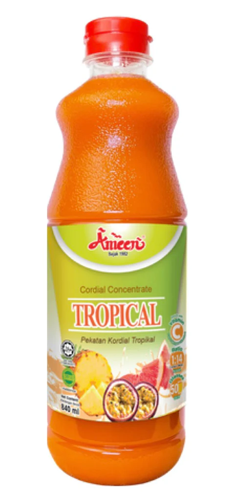AMMEER FLAVOURED CORDIAL ORANGE 840ML