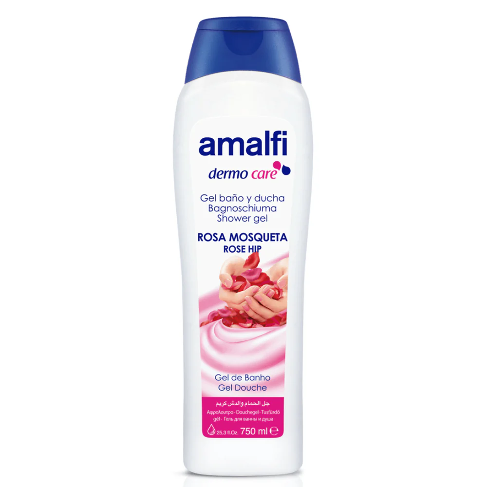 AMALFI DERMO CARE SHOWER GEL ROSA MOSQUETA ROSE HIP 750ML