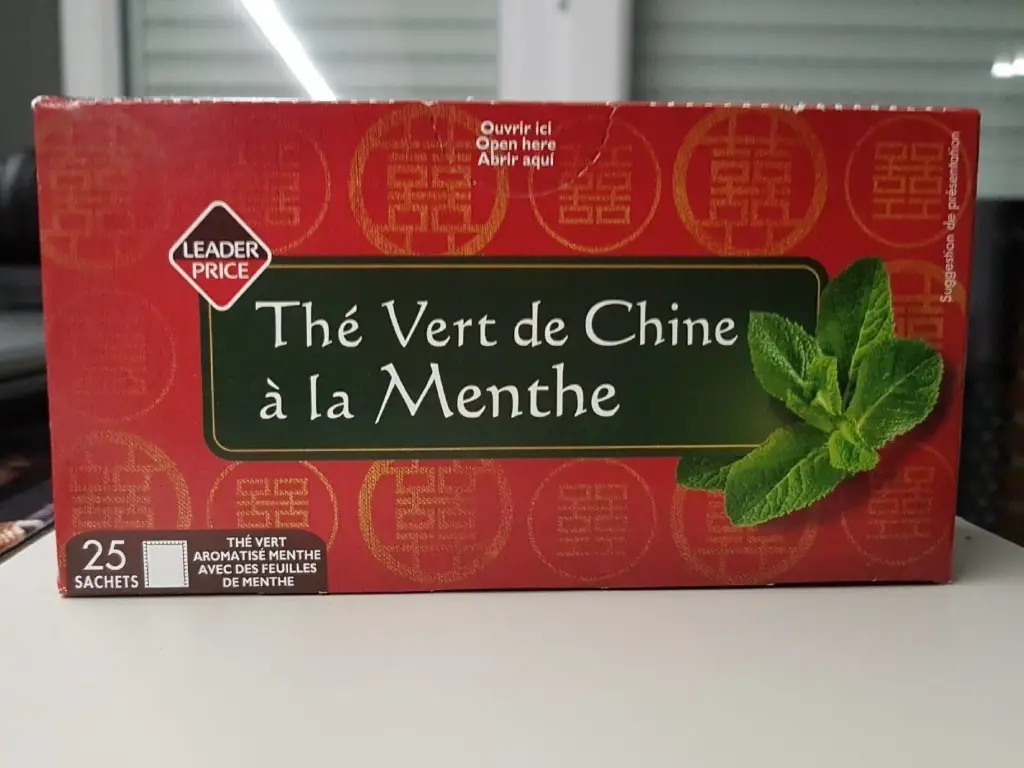 LEADER PRICE THE VERT DE CHINE A LA MENTHE 50G