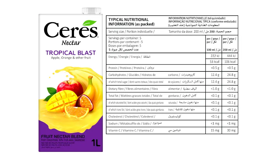 CERES NECTAR TROPICAL BLAST JUICE 1L