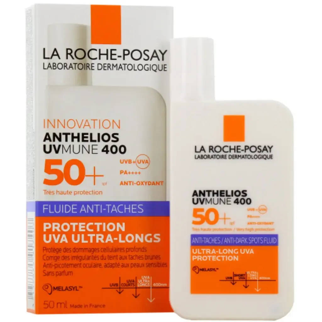 LA ROCHE POSAY INNOVATION ANTHELIOS UVMUNE 400 50+ FLUIDE ANTI-TACHES PROTECTION UVA ULTRA-LONGS 50ML