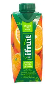 IFRUIT BOISSON AU JUS DE FRUITS ORANGE AVEC PULPE 33CL