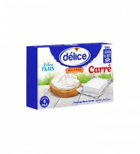 DELICE MILKANA CARRE FROMAGE BLANC FONDU 6PORTIONS 84G