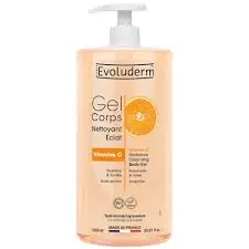 EVOLUDERM GEL CORPS NETTOYANT ECLAT VITAMINE C 1L