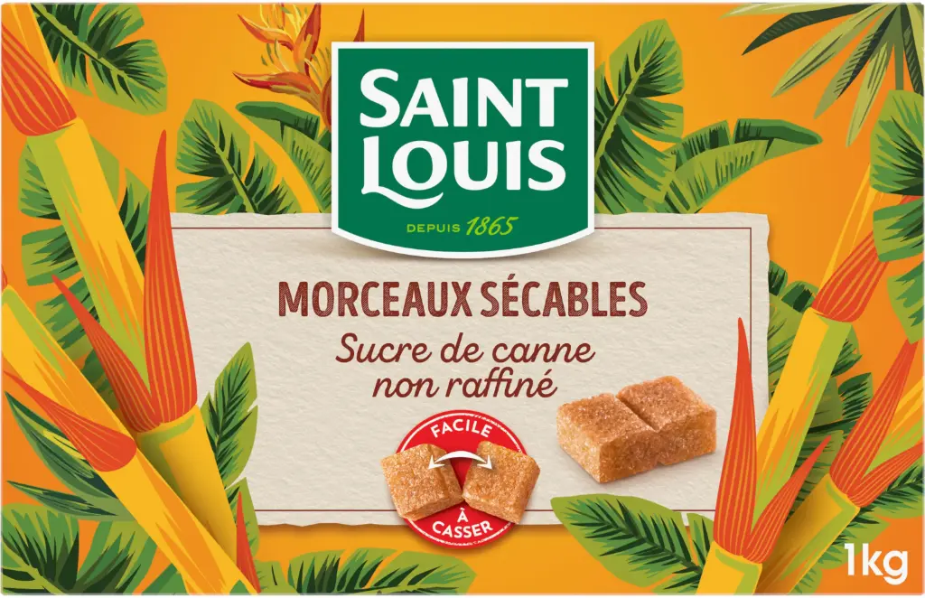SAINT LOUIS MORCEAUX SECABLES SUCRE DE CANNE NON RAFFINE 1KG