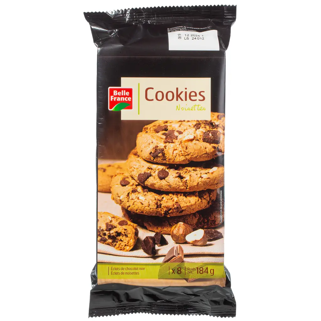 BELLE FRANCE COOKIES NOISETTES 184G