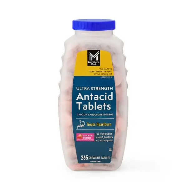 MEMBER'S MARK ANTACID TABLETS 265 CHEWABLE TABLETS 